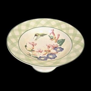 Lenox Summer Greetings 12 3/4" W X 6 1/4" H Round Compote By Catherine McClung